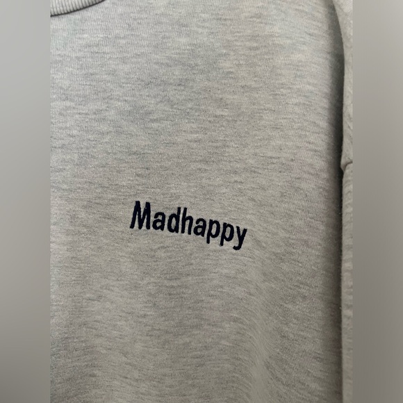 Madhappy Grey and Navy Fleece Crewneck - Picture 4 of 8